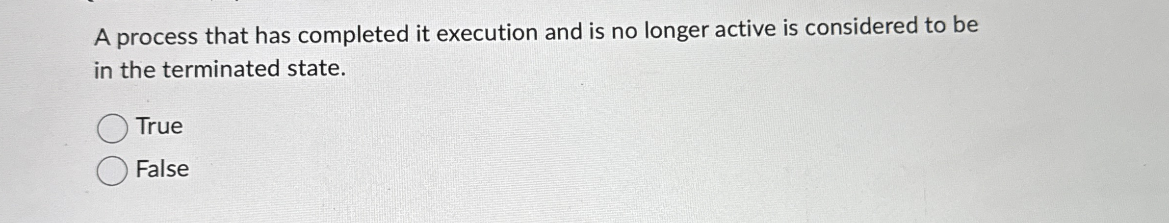 A process that has completed it execution and is