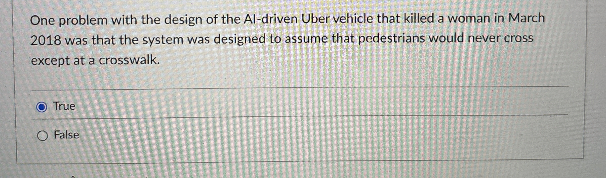 One problem with the design of the AI - driven