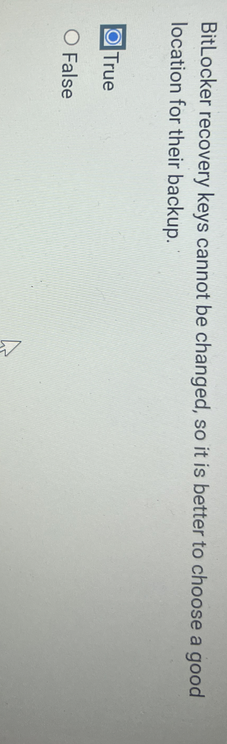 BitLocker recovery keys cannot be changed, so it