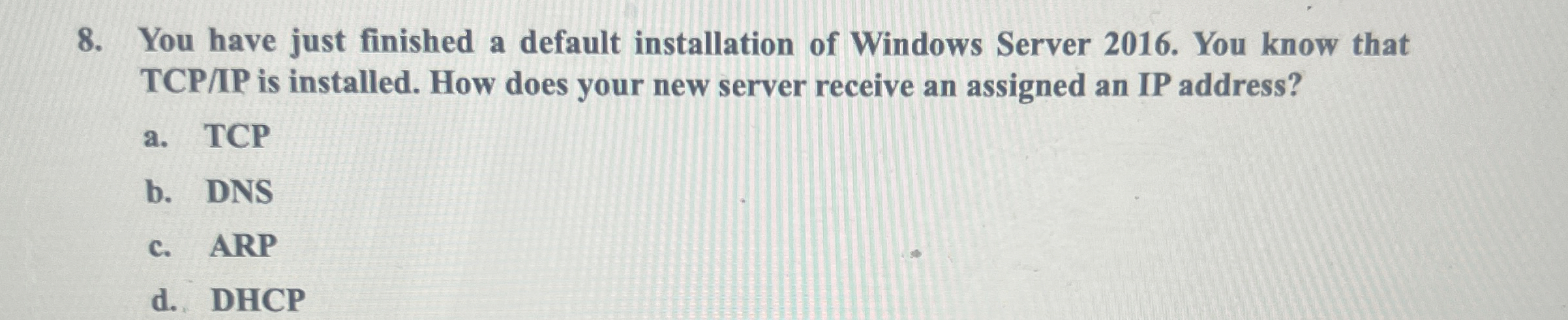 You have just finished a default installation of