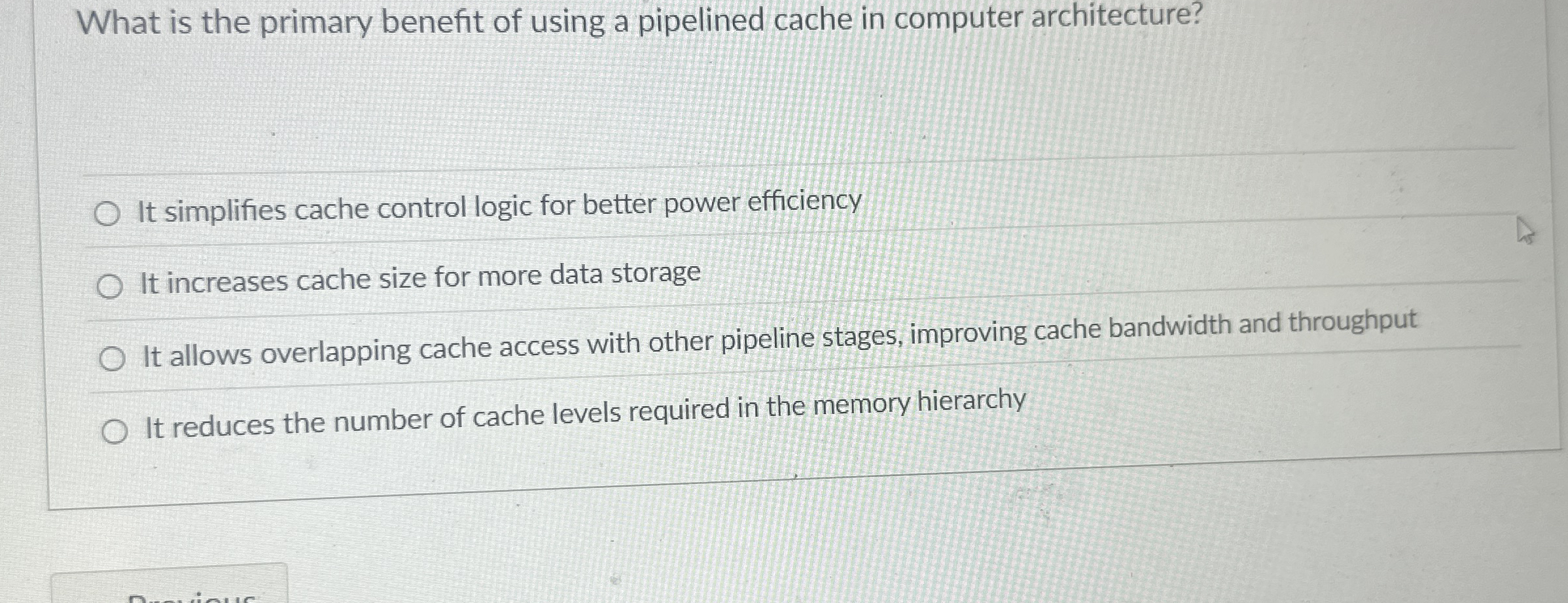 What is the primary benefit of using a pipelined