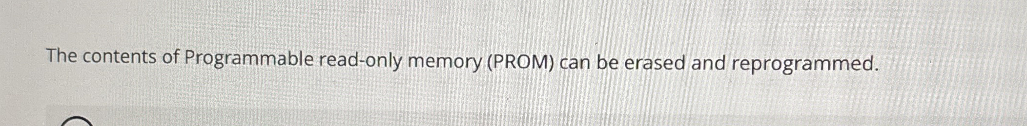 The contents of Programmable read - only memory (