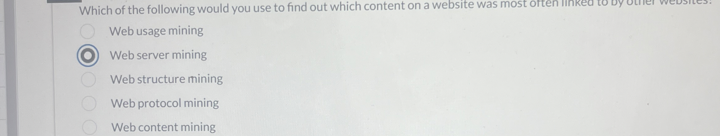 Which of the following would you use to find out