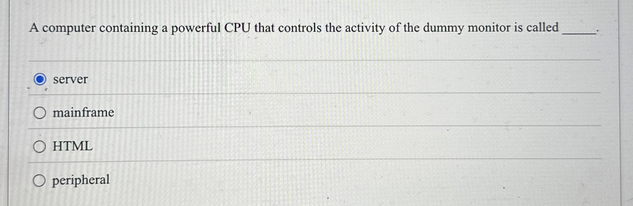 A computer containing a powerful CPU that