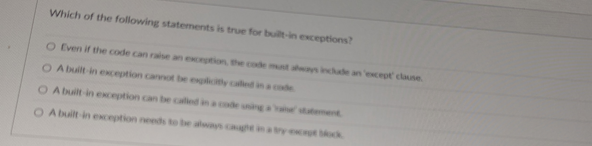 Which of the following statements is true for