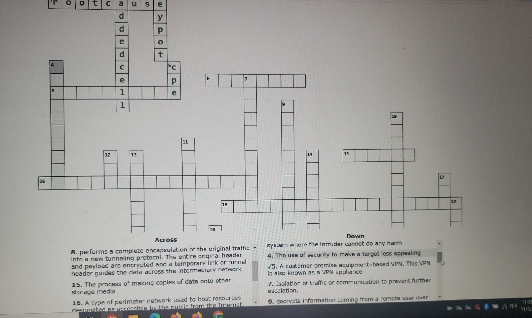 Across 8 . performs a complete encapsulation of
