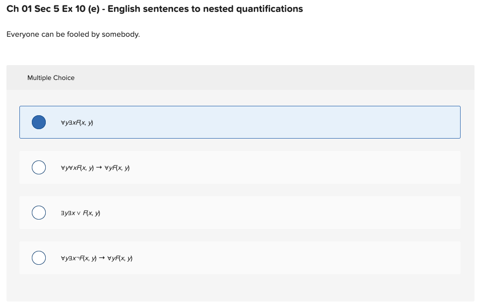 Ch 0 1 Sec 5 Ex 1 0 ( e ) - English sentences to
