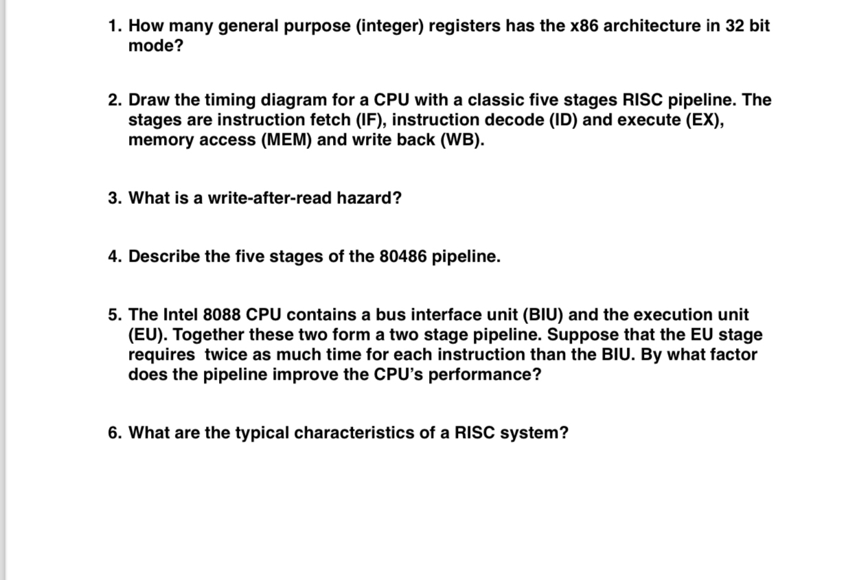 How many general purpose ( integer ) registers