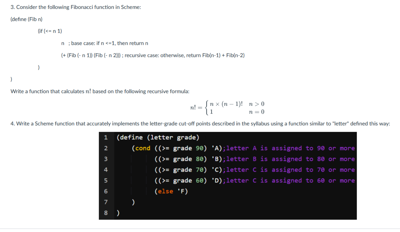 Consider the following Fibonacci function in