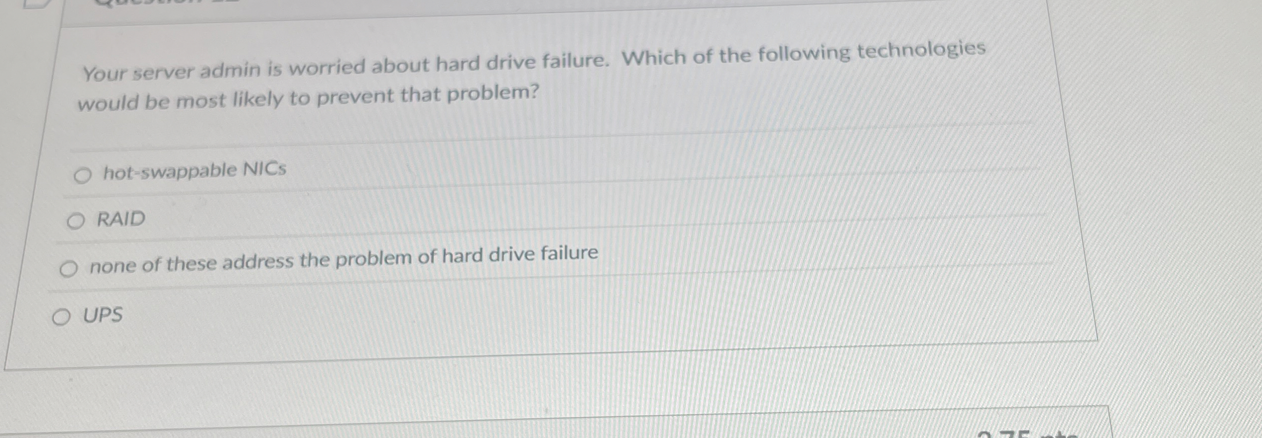 Your server admin is worried about hard drive