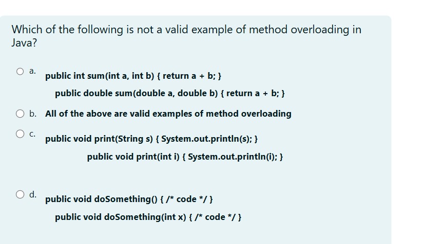 Which of the following is not a valid example of