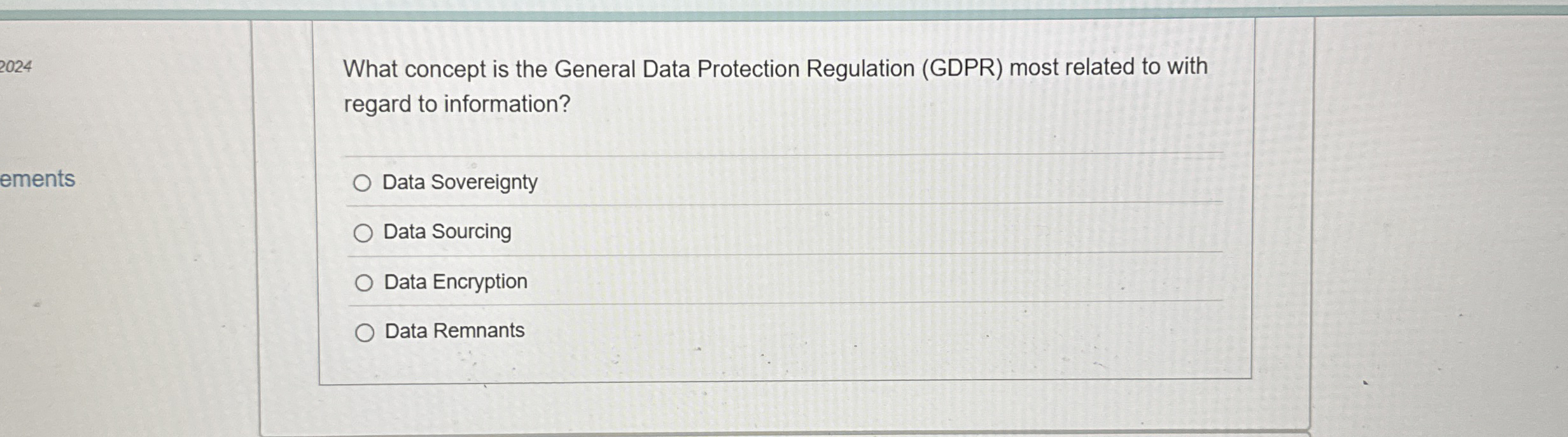 What concept is the General Data Protection