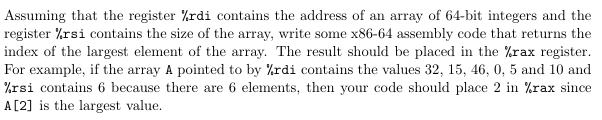 Assuming that the register \ ( 1 / 2 \ ) rdi