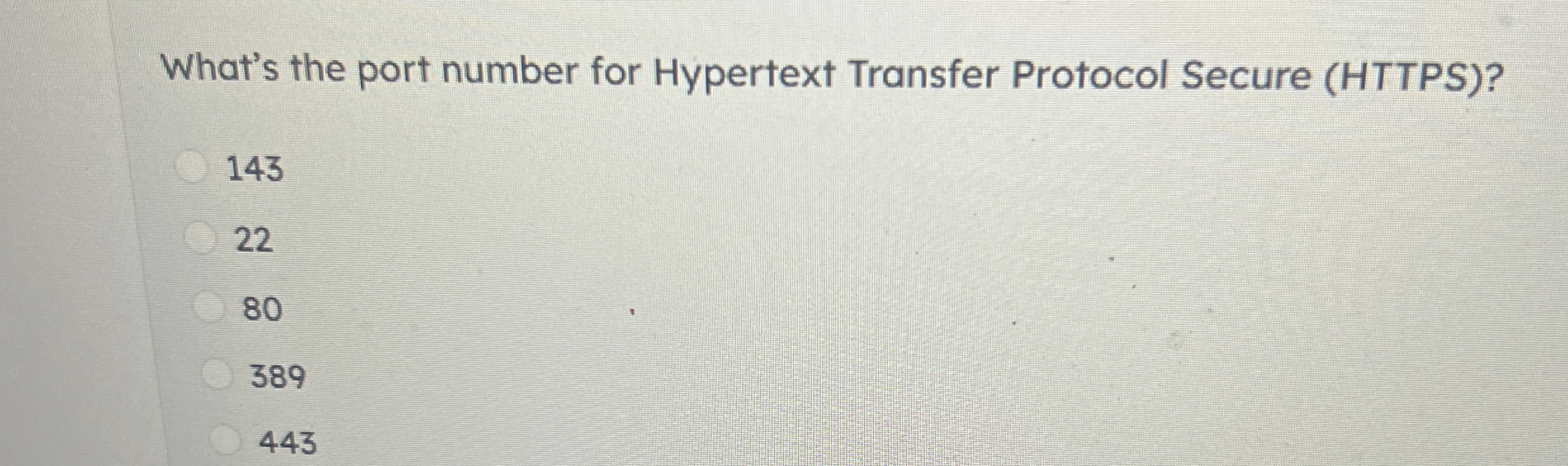 What's the port number for Hypertext Transfer