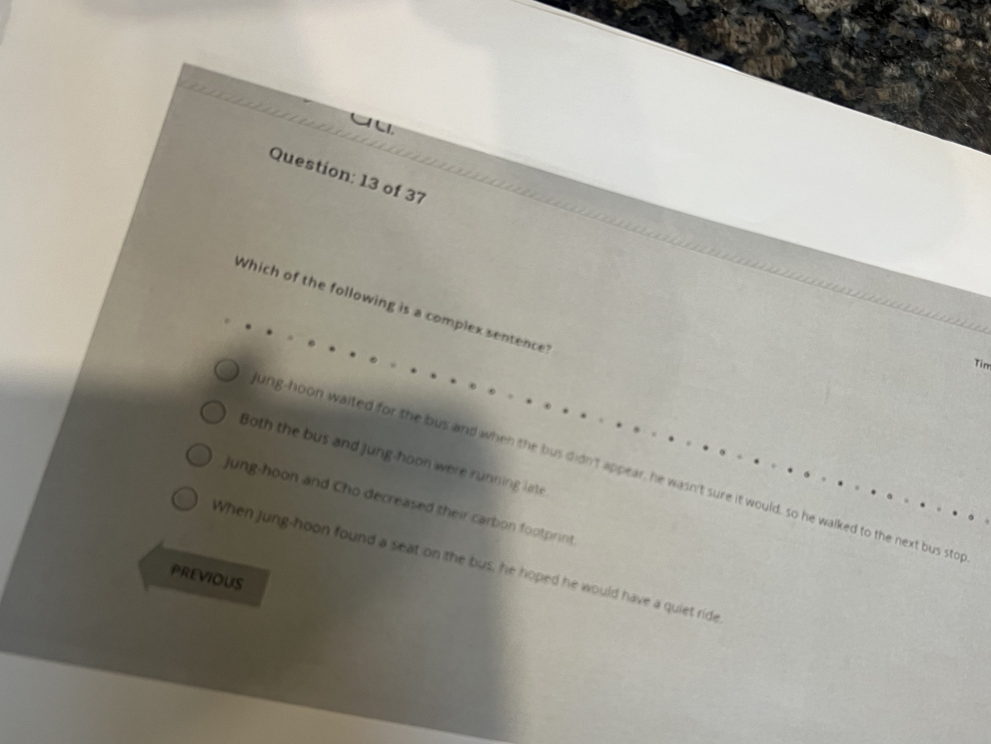 Question: 1 3 of 3 7 Which of the following is o