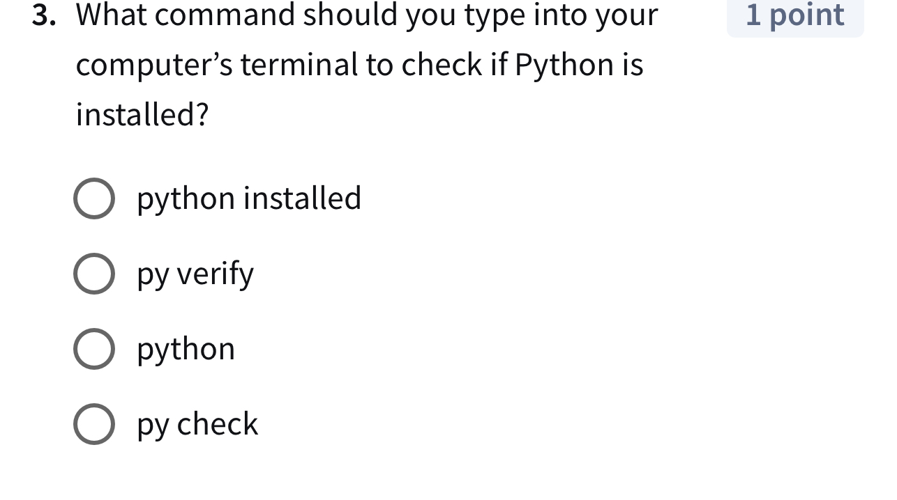 What command should you type into your computer's