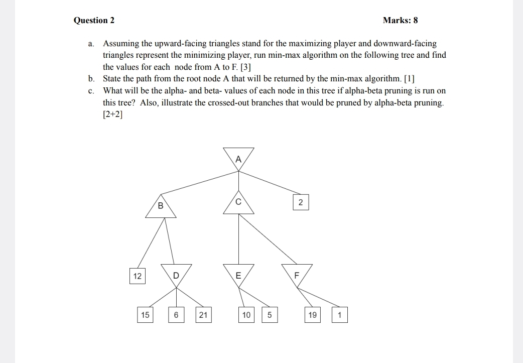 Question 2 Marks: 8 a . Assuming the upward -