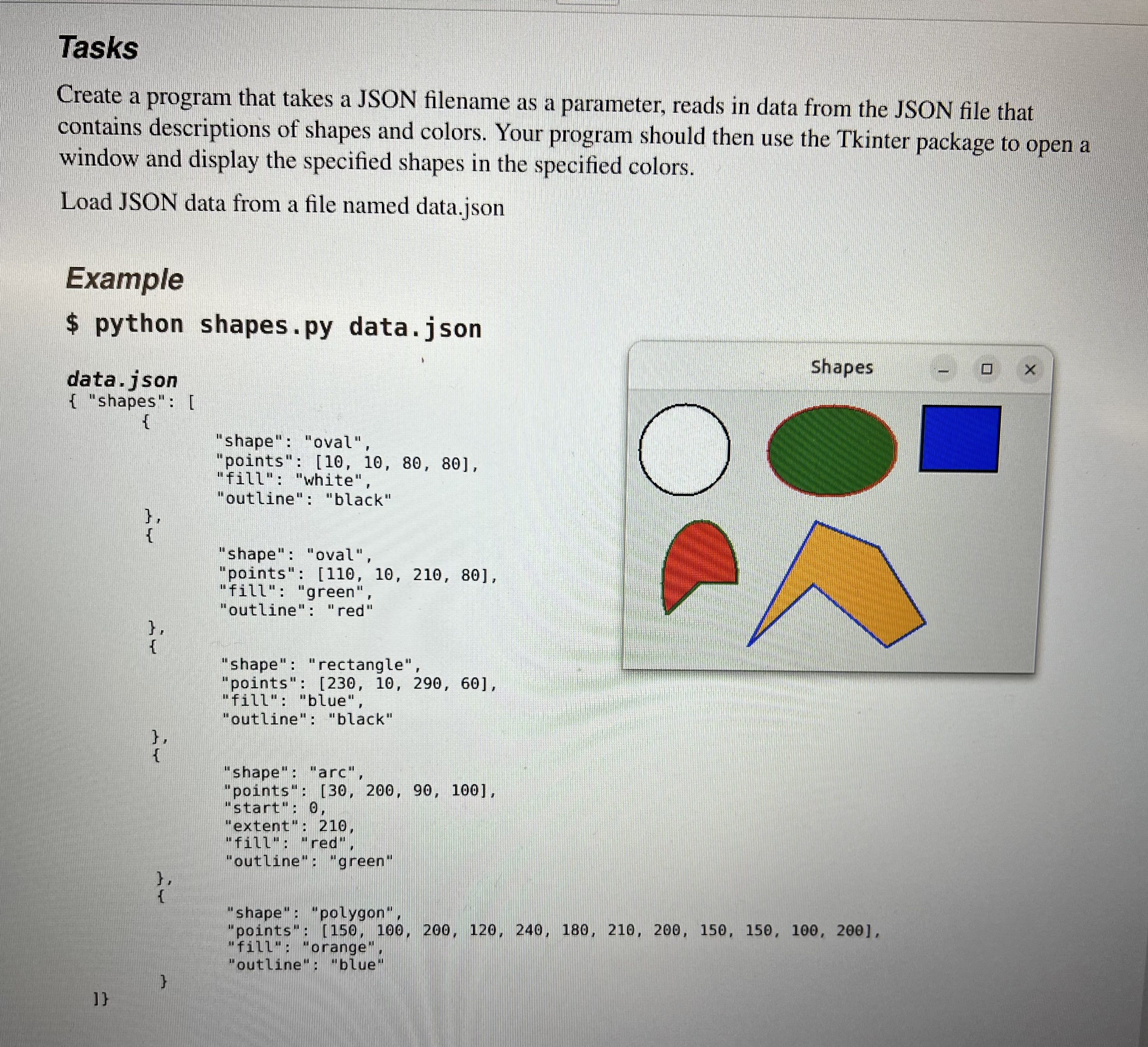 How to do this code? Tasks Create a program that