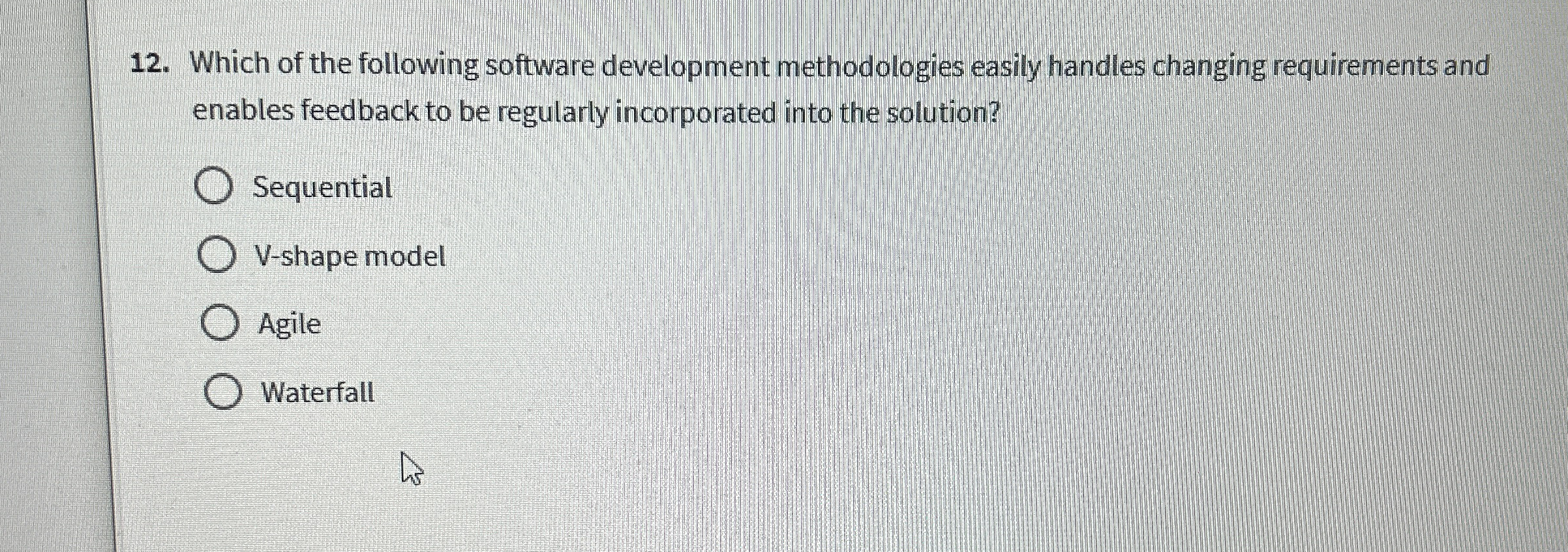 Which of the following software development