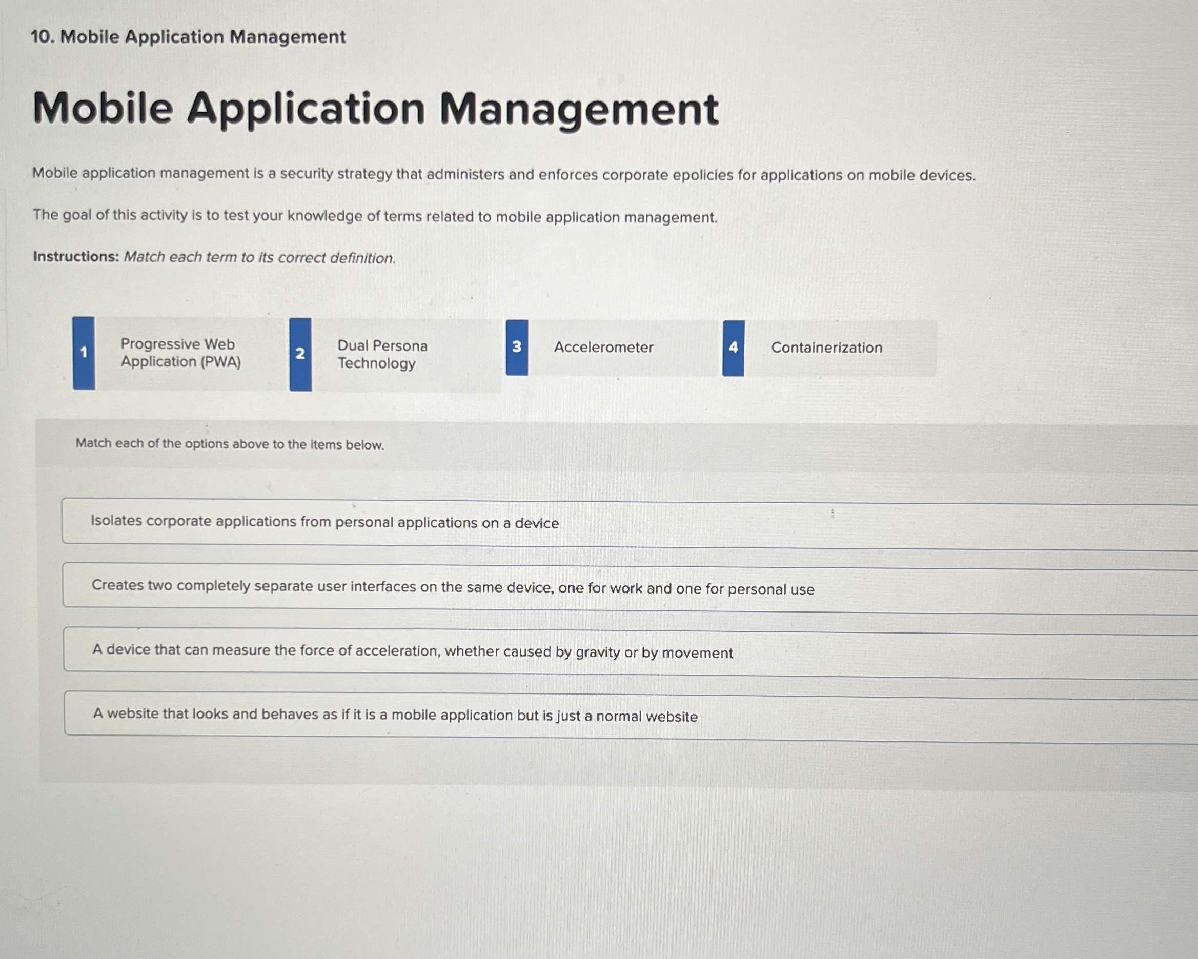 Mobile Application Management Mobile Application