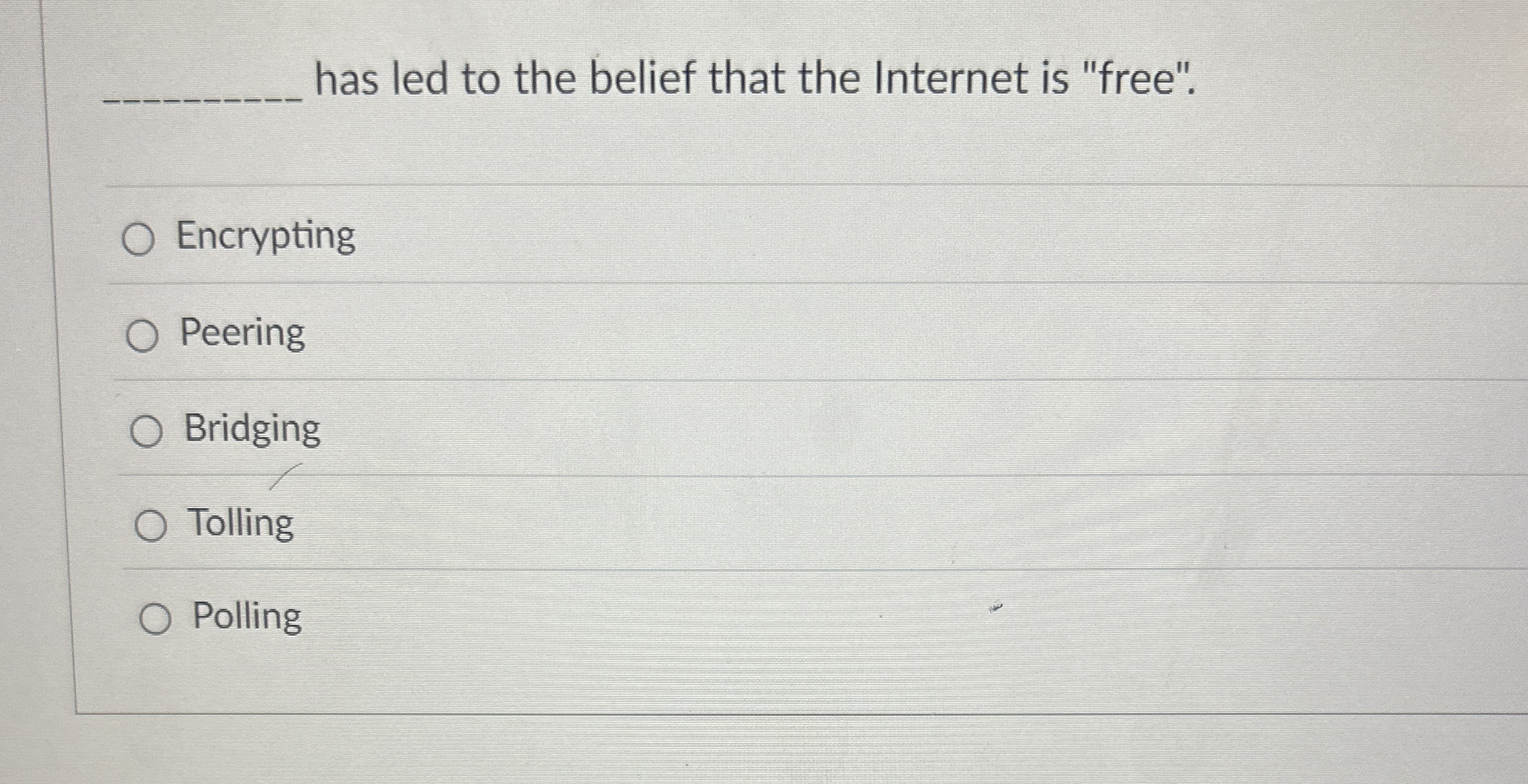 q , has led to the belief that the Internet is