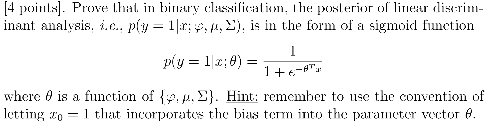 [ 4 points ] . Prove that in binary