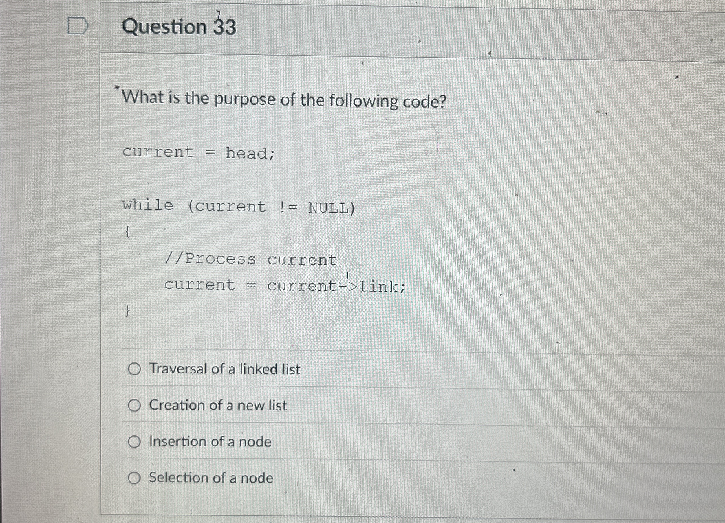 Question 3 3 What is the purpose of the following