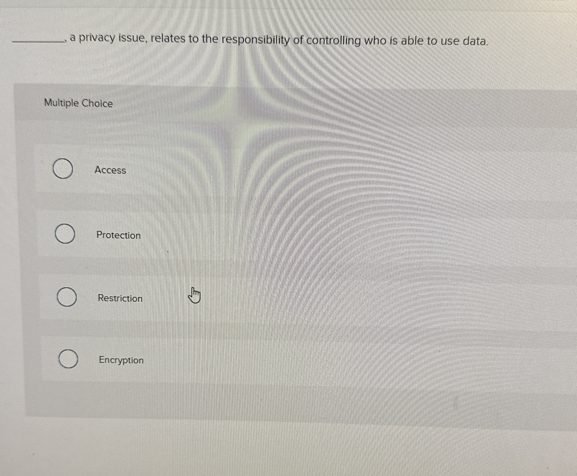 a privacy issue, relates to the responsibility of