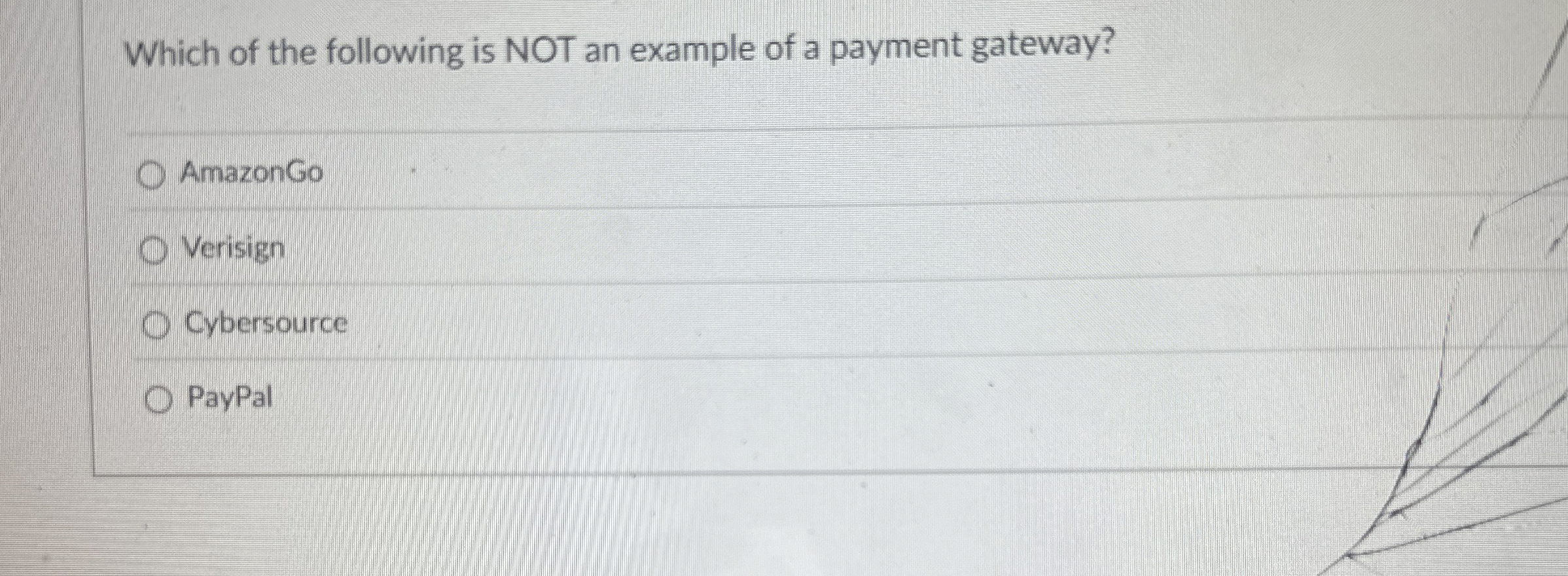 Which of the following is NOT an example of a