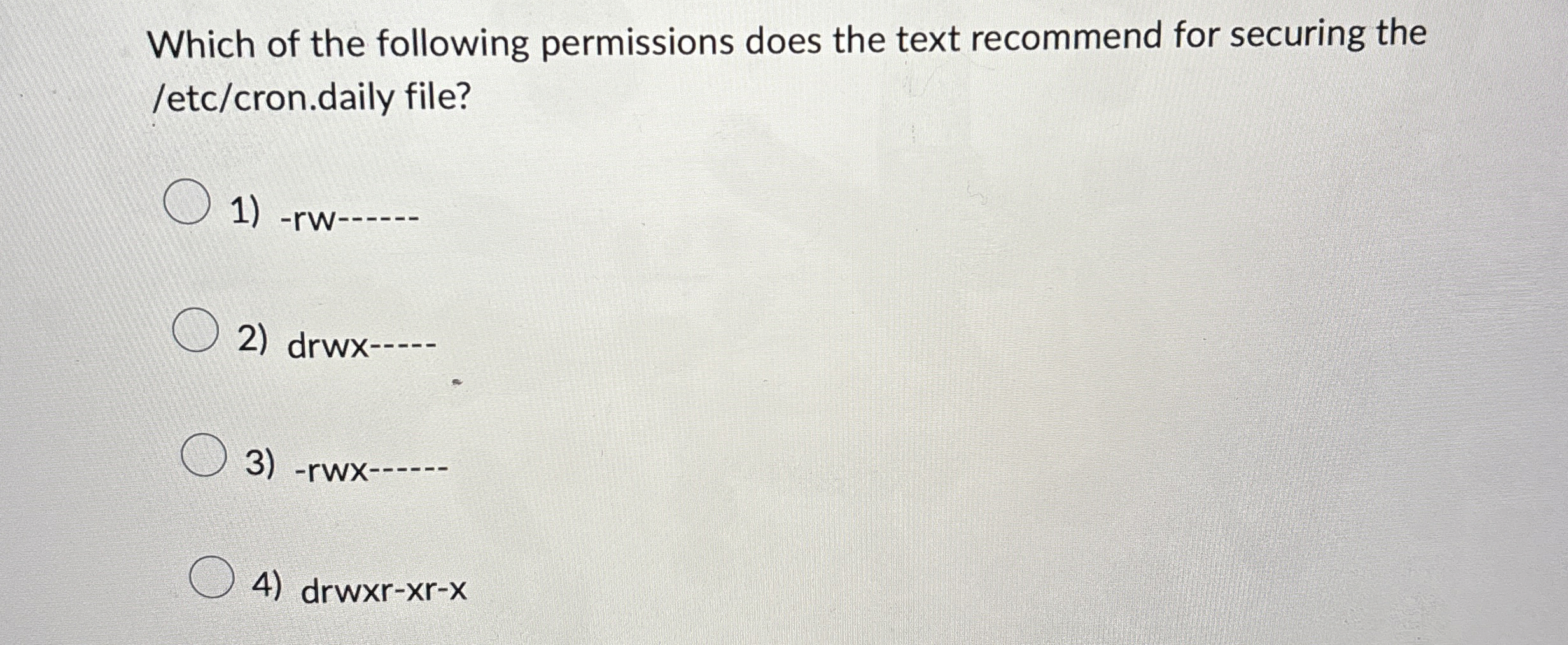 Which of the following permissions does the text