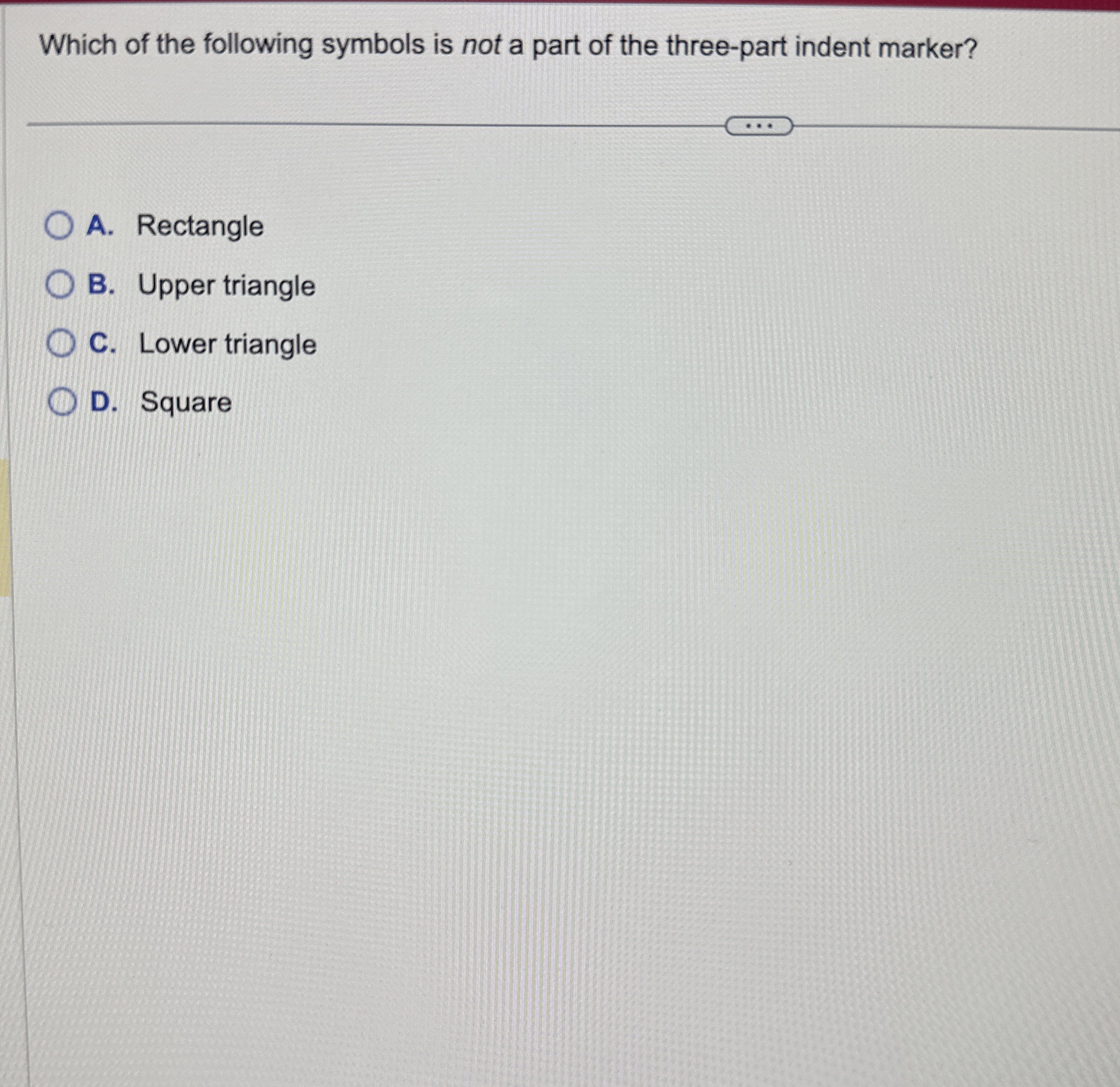 Which of the following symbols is not a part of