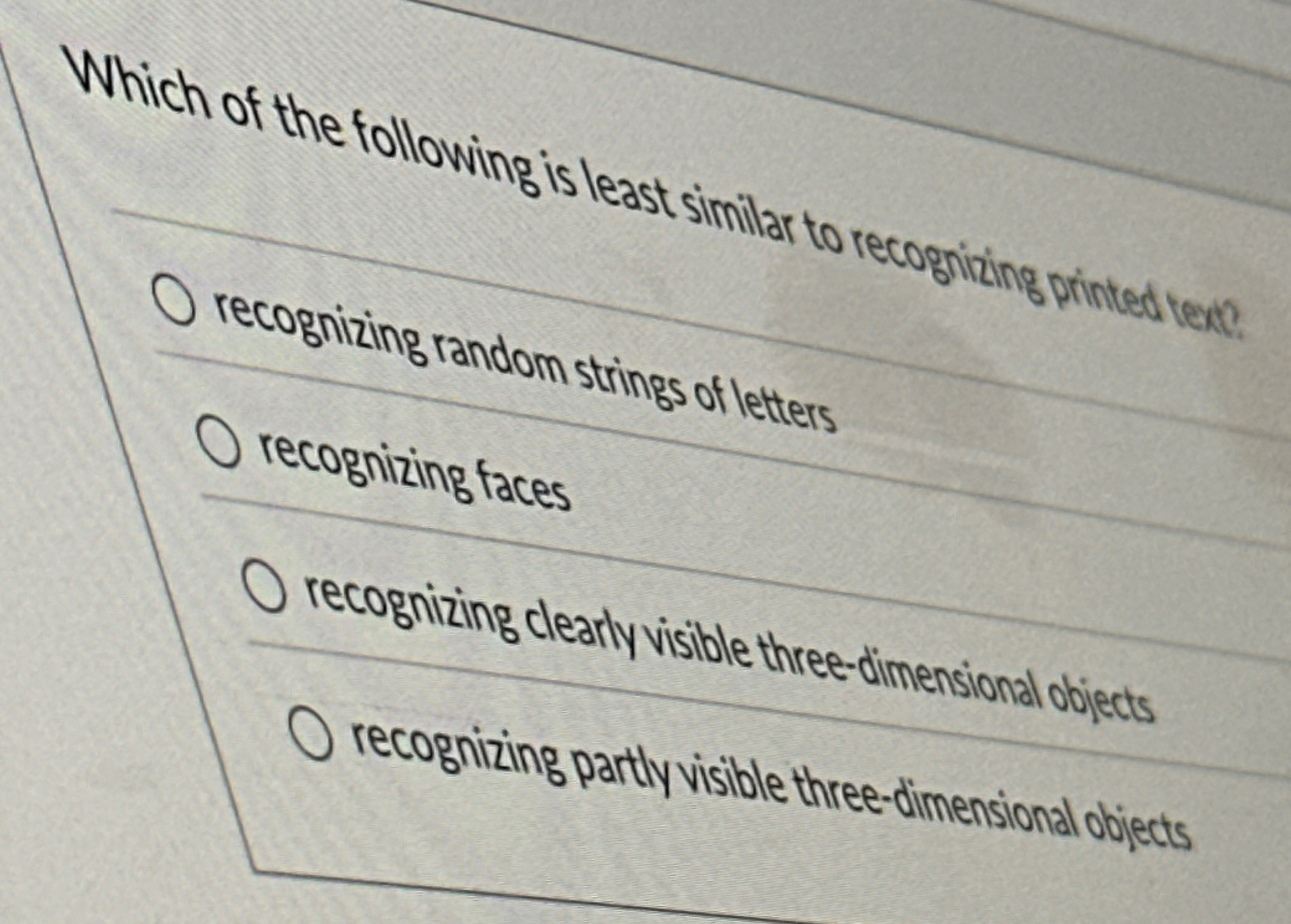 Which of the following is least similar to