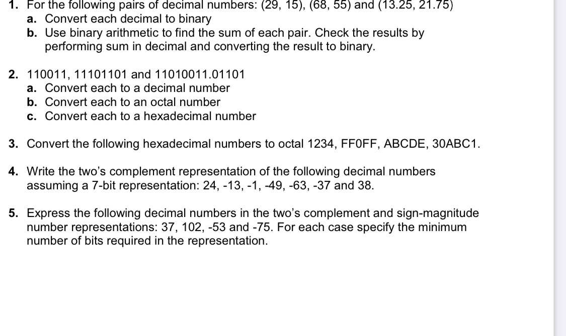 For the following pairs of decimal numbers: ( 2 9