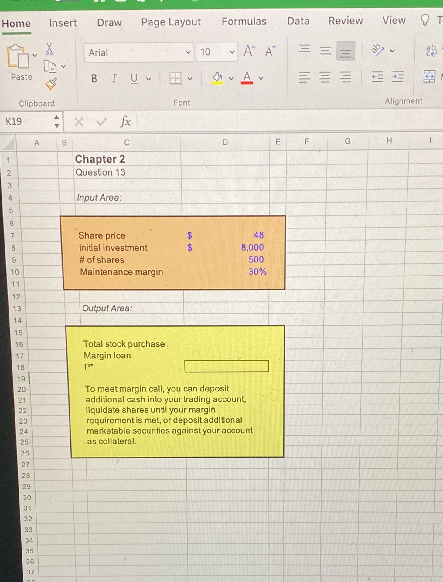 Home Insert Draw Page Layout Formulas Data Review