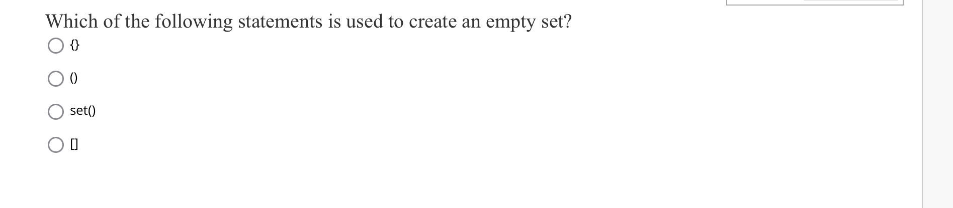 Which of the following statements is used to