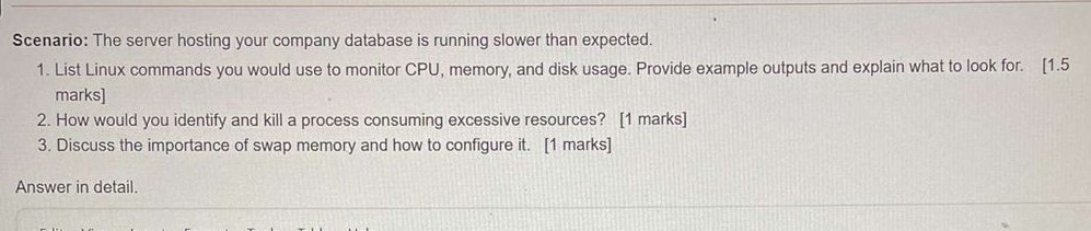 Scenario: The server hosting your company