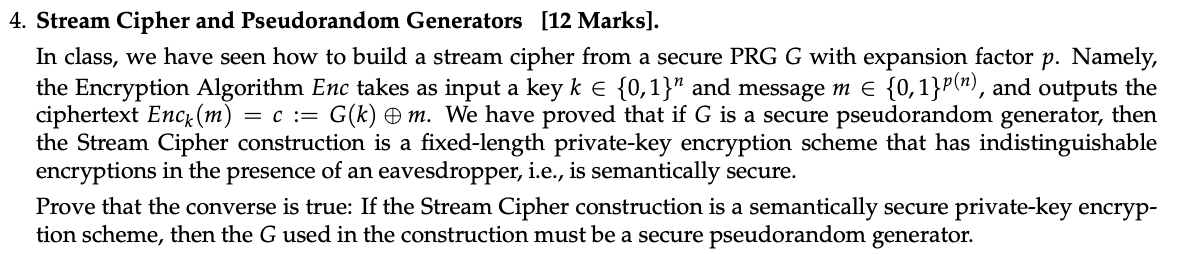 Stream Cipher and Pseudorandom Generators [ 1 2