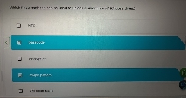 Which three methods can be used to unlock a