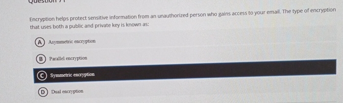 Encryption helps protect sensitive information