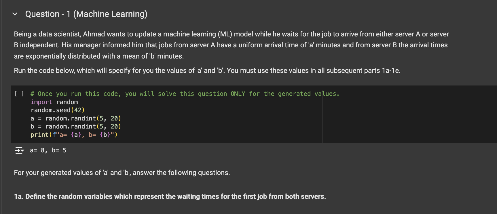 Question - 1 ( Machine Learning ) Being a data