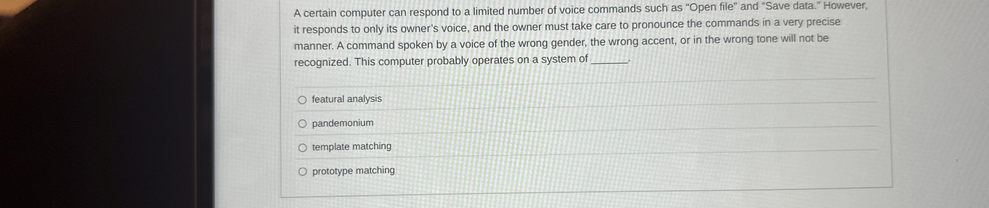 A certain computer can respond to a limited