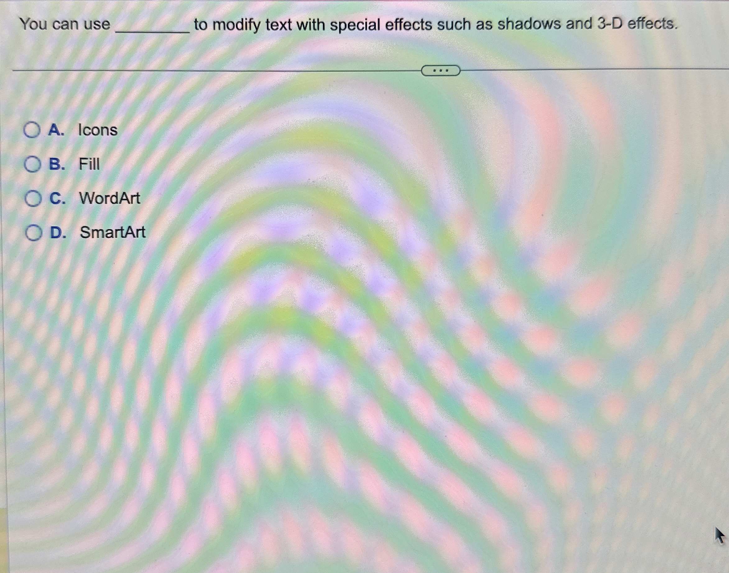 You can use to modify text with special effects