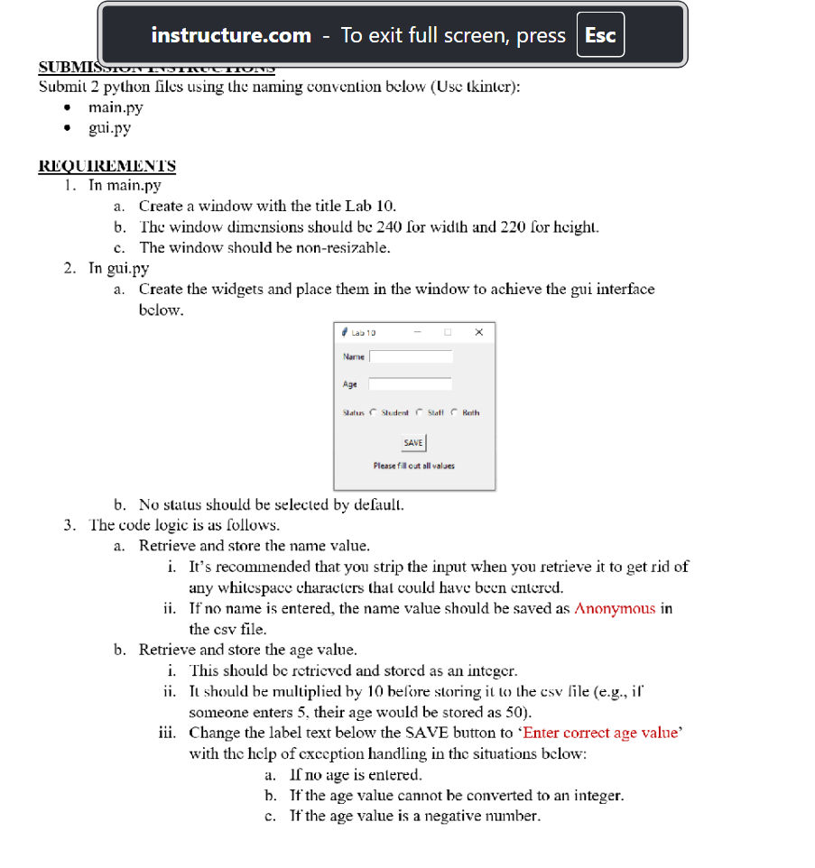 Please help! I need the instructions to be
