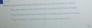 Apoint Which statement best describes the use of