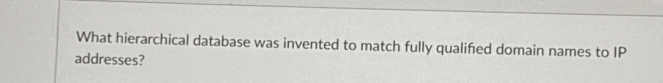 What hierarchical database was invented to match