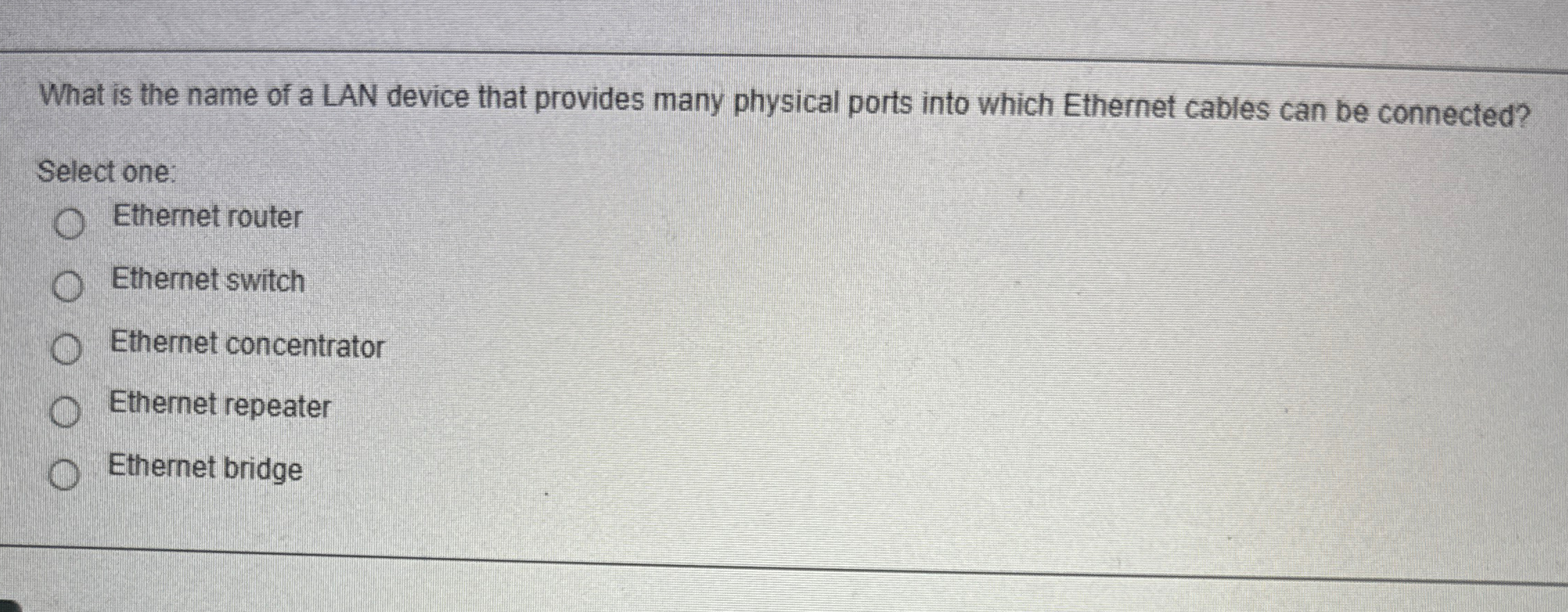 What is the name of a LAN device that provides