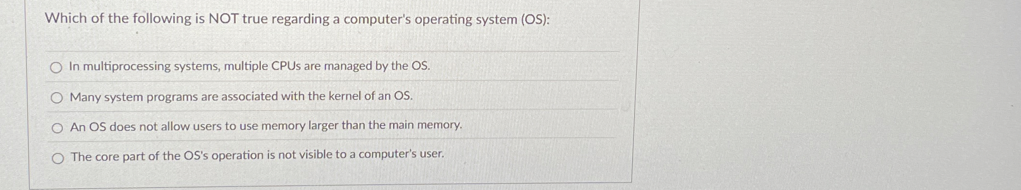 Which of the following is NOT true regarding a