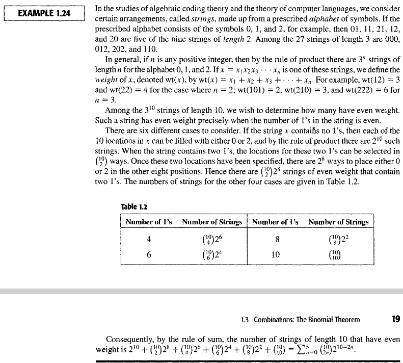 4 . For the strings of length 1 0 in Example 1 .