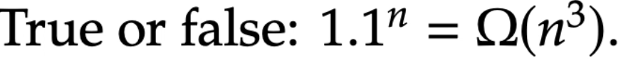 True or false: 1 . 1 n = ( n 3 )