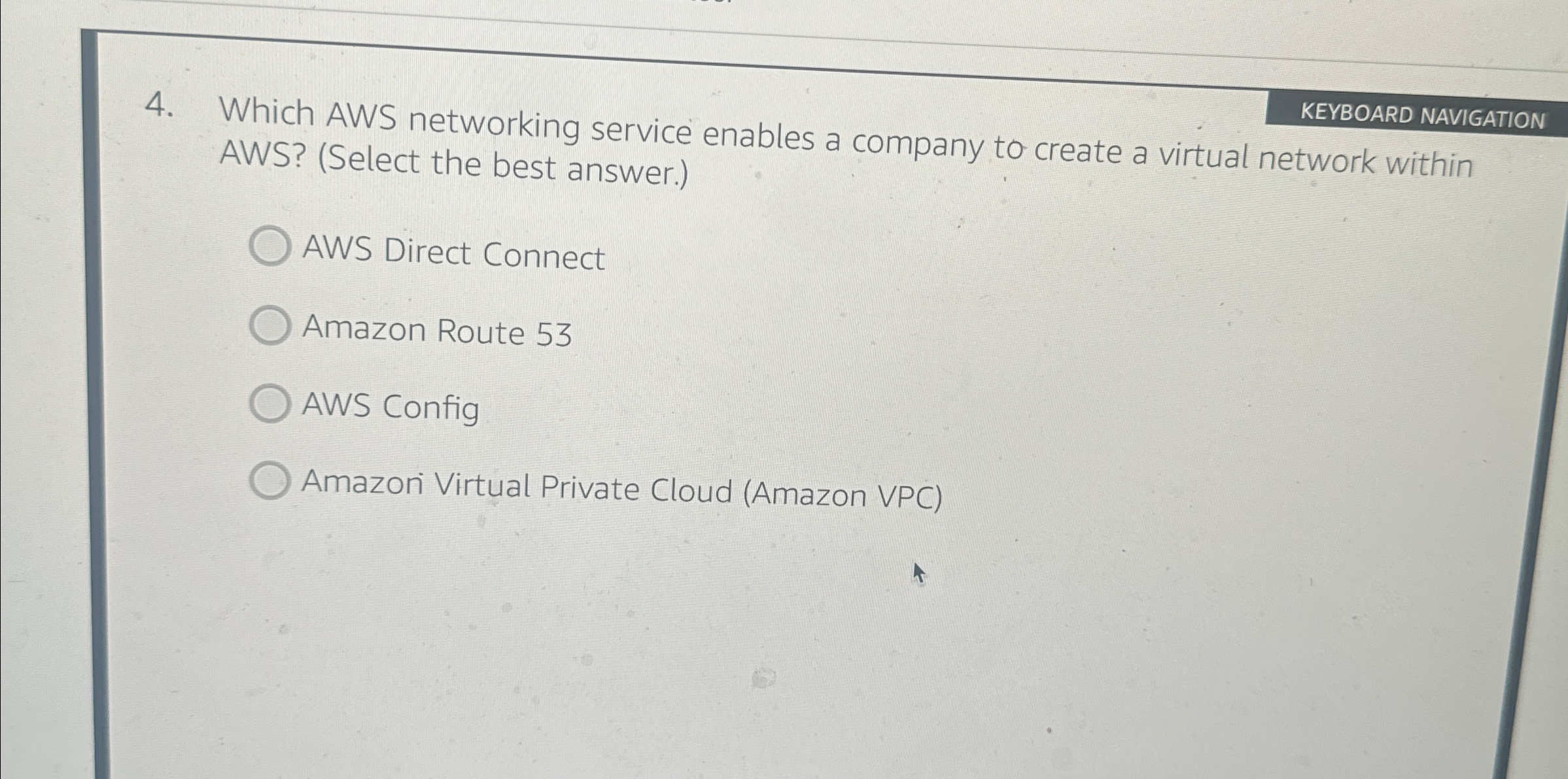 Which AWS networking service enables a company to